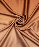 Golden Brown Colour Ombre Pattern Armani Satin Fabric