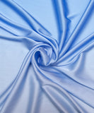 Light Blue Colour Ombre Pattern Armani Satin Fabric