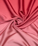 Maroon Colour Ombre Pattern Armani Satin Fabric