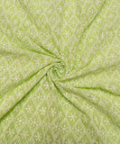 Lemon Yellow Colour Chikankari Cotton Embroidery Fabric