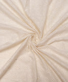 White Cutwork Schiffli Cotton Hakoba Fabric