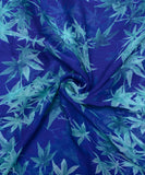 Royal Blue Colour Floral Print Chiffon Fabric