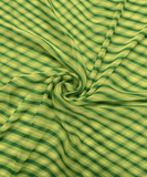 Green Color Lehariya Screen Print Chiffon Fabric