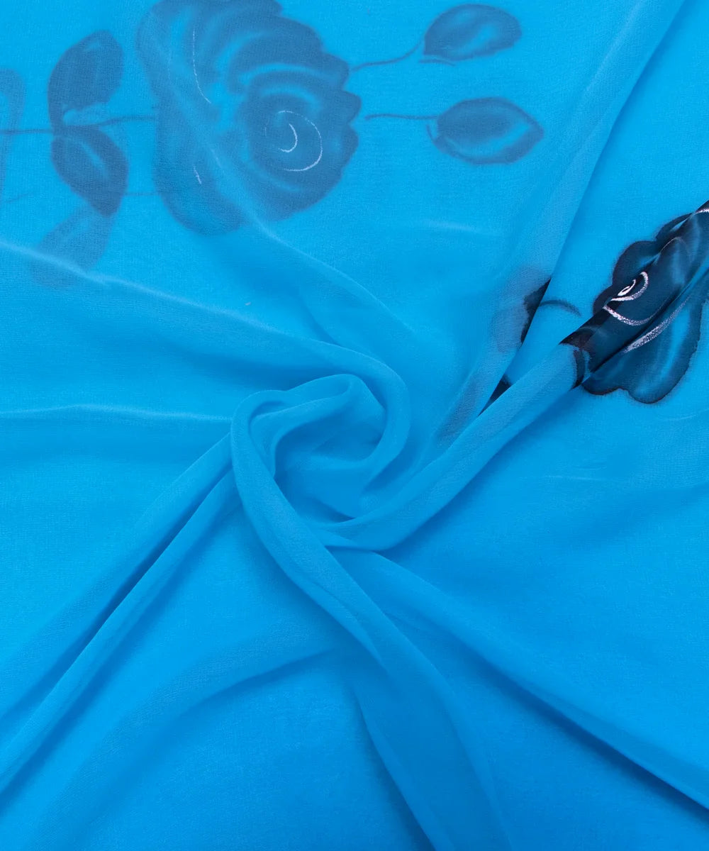 Hand Paint Georgette Fabric