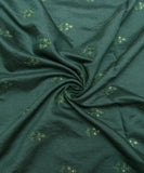 Dark Green Embroidered Dolla Silk Fabric