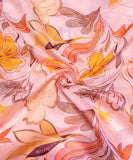 Light Peach Digital Floral Printed Chanderi Fabric