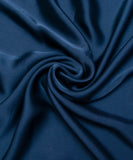 Teal Blue Plain Satin Georgette Fabric