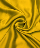 Yellow Golden Plain Satin Georgette Fabric