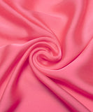 Peach Pink Plain Satin Georgette Fabric