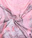 Pink Marble Printed Muslin Fabric
