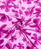 Purple Floral Digital Print Muslin Fabric