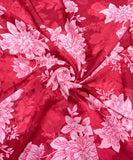 Maroon Floral Digital Printed Chiffon Fabric