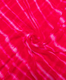 Magenta Georgette Lehariya Print Fabric