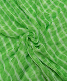 Green Georgette Lehariya Print Fabric