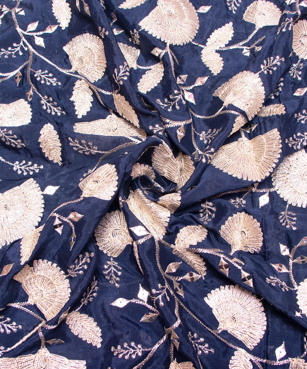 Buy Embroidery Chinon Silk Fabric