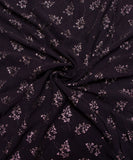 Black Floral Embroidery Georgette Fabric