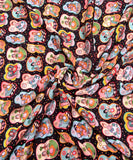 Multi Abstract Printed Chinon Silk Fabric