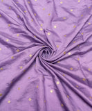 Lavender Embroidery Modal Chanderi Fabric