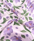 White Floral Printed Chanderi Fabric