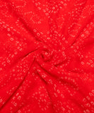 Red Bandhani Print Georgette Fabric