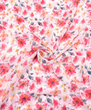 Baby Pink Color Floral Digital Print Georgette Fabric