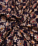 Navy Blue Color Dolla Silk Fabric