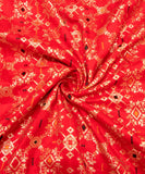 Red Color Dolla Silk Fabric