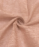 Rose Gold Crushed Sheer Metallic Plain Tissue Fabric