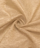 Light Golden Crushed Sheer Metallic Plain Tissue Fabric