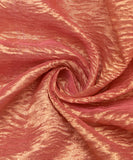 Pink Golden Crushed Sheer Metallic Plain Tissue Fabric