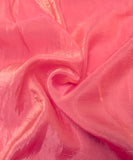 Deep Pink Plain Crush Liquid Organza Fabric