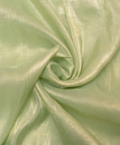 Mint Plain Crush Liquid Organza Fabric