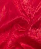 Red Plain Crush Liquid Organza Fabric