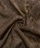 Mocha Plain Crush Liquid Organza Fabric