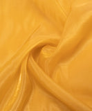 Golden Plain Crush Liquid Organza Fabric