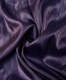 Dark Purple Plain Crush Liquid Organza Fabric