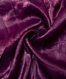 Wine Color Plain Crush Liquid Organza Fabric