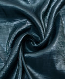 Teal Blue Plain Crush Liquid Organza Fabric