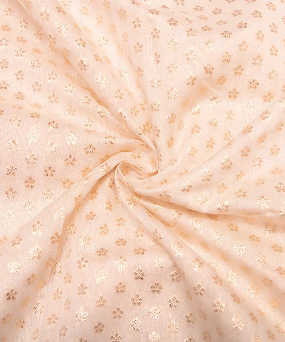 Dyeable Chanderi Jacquard Fabric
