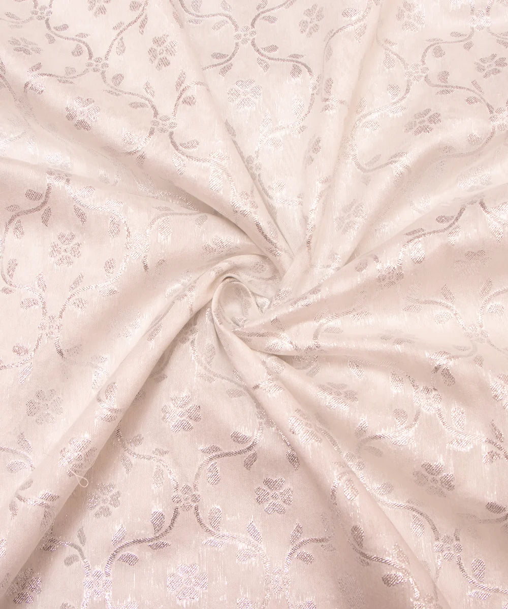 Dyeable Chanderi Jacquard Fabric