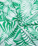 Green Leaf Printed Cotton Fabric