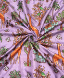 Lavender Traditional Embroidery Dolla Silk fabric