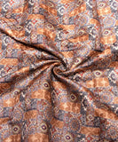 Golden Brown Traditional Design Brocade Fabric