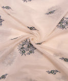 White Dyeable Embroidered Mul Chanderi Fabric
