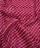 Wine Lehariya Printed Organza Fabric