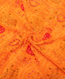 Yellow Bandhani Print Chiffon Fabric