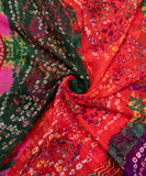 Multi Color Bandhani Print Chiffon Fabric