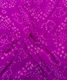 Purple Bandhani Print Georgette Fabric