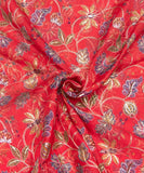 Gajari Floral Print Embroidery Organza Fabric
