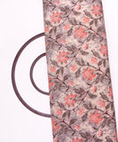 Grey Colour Floral Printed Cotton Fabric